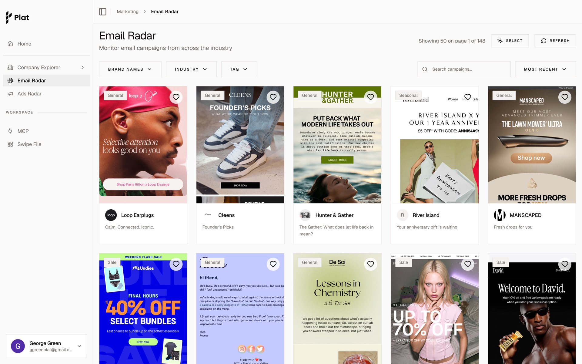 Email Radar: the live market view of campaigns across tracked brands
