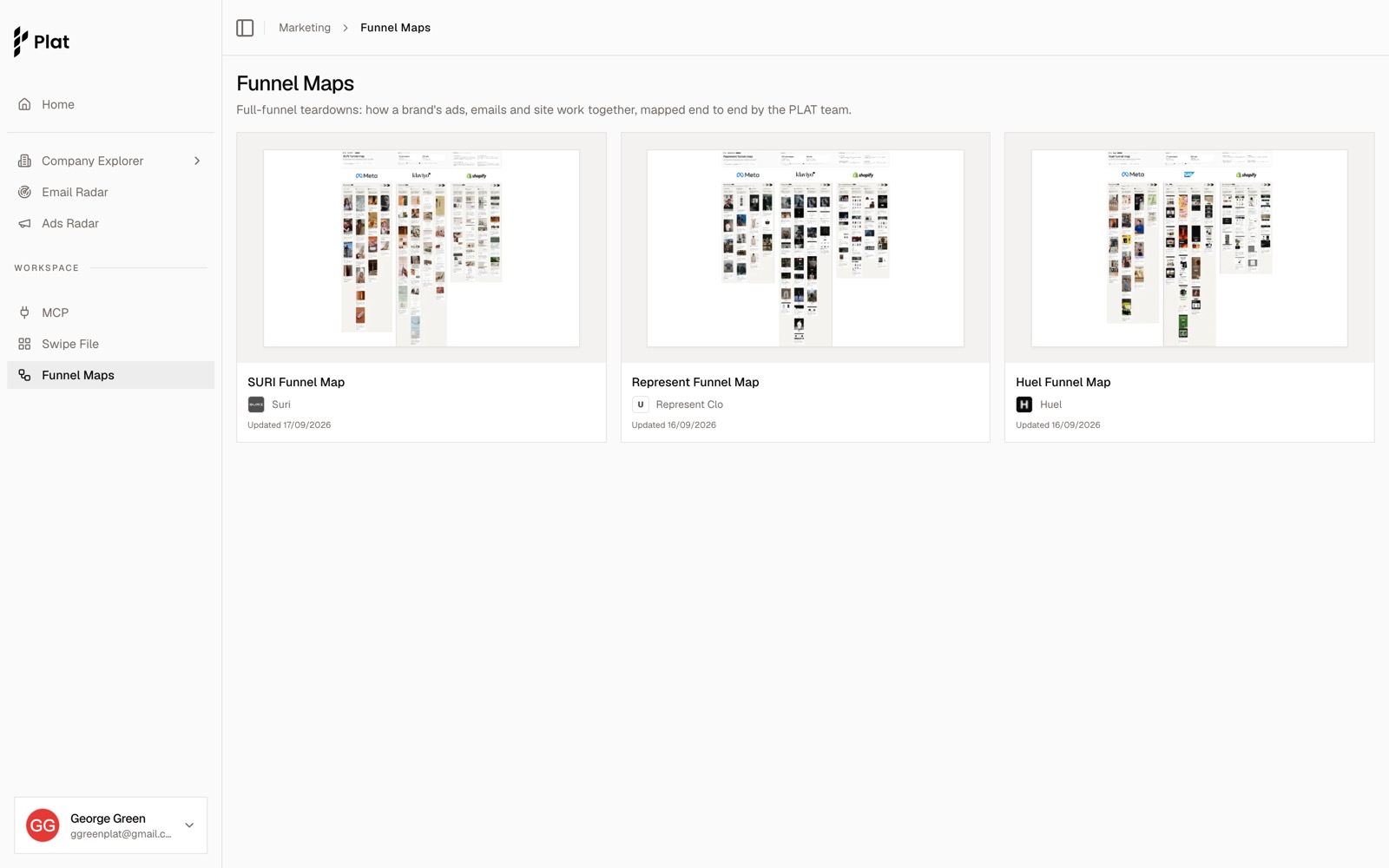 Funnel Maps: the teardown library inside PLAT