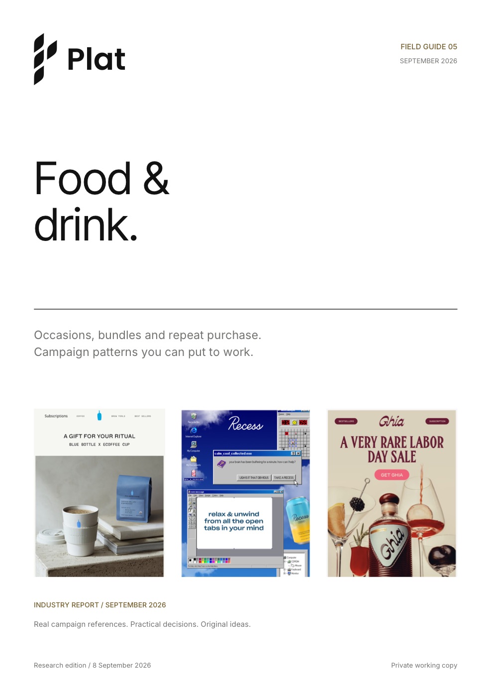 Cover of Food & Drink Report