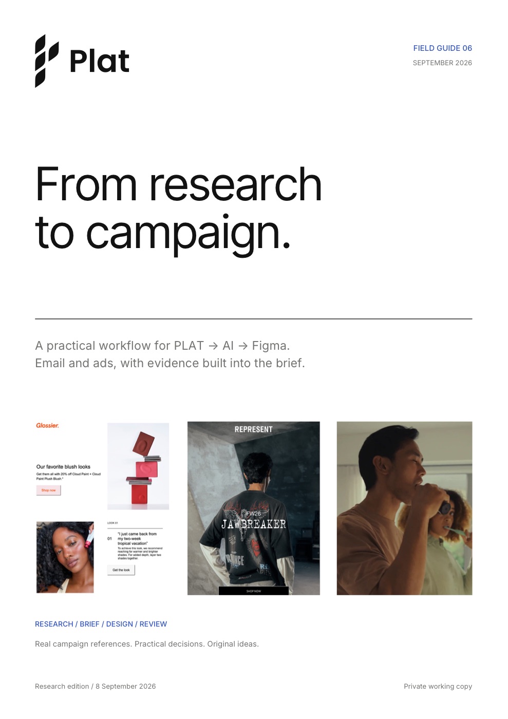 Cover of PLAT AI Figma Campaign Workflow