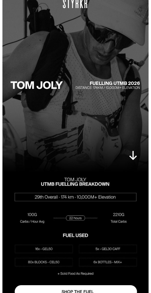 STYRKR Tom Joly UTMB campaign excerpt